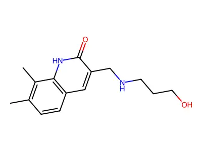 3-[(3-Hydroxy-propylamino)-methyl]-7,8-dimethyl-1H-quinolin-2-one structure