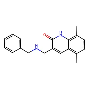 3-(Benzylamino-methyl)-5,8-dimethyl-1H-quinolin-2-one structure