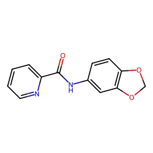 N-(苯并[d][1,3]二氧杂环戊-5-基)吡啶-2-甲酰胺 structure