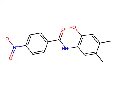 N-(2-hydroxy-4,5-dimethylphenyl)-4-nitrobenzamide structure