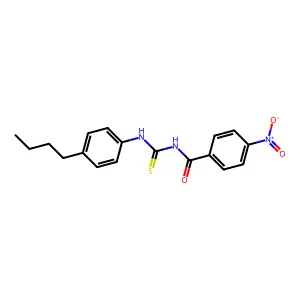 N-[(4-butylphenyl)carbamothioyl]-4-nitrobenzamide structure