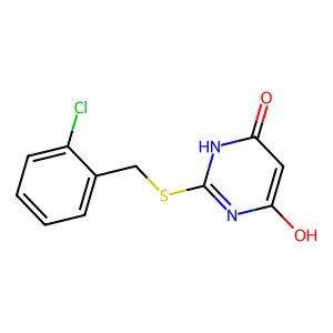 2-[(2-Chlorobenzyl)sulfanyl]pyrimidine-4,6-diol structure