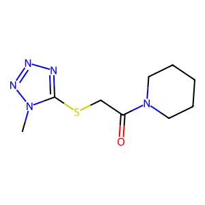 2-(1-Methyltetrazol-5-yl)sulfanyl-1-piperidin-1-ylethanone structure