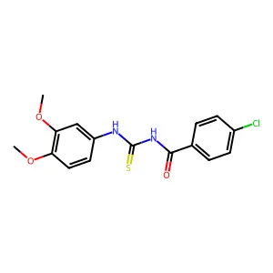 4-chloro-N-[(3,4-dimethoxyphenyl)carbamothioyl]benzamide structure