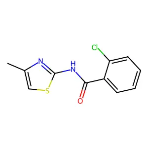 2-chloro-N-(4-methyl-1,3-thiazol-2-yl)benzamide structure