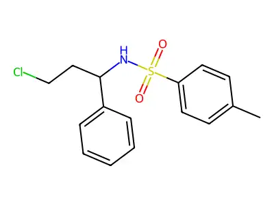 N-(3-chloro-1-phenylpropyl)-4-methylbenzene-1-sulfonamide structure