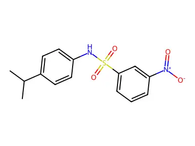 3-nitro-N-[4-(propan-2-yl)phenyl]benzenesulfonamide structure