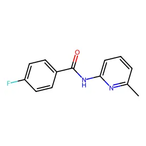 4-fluoro-N-(6-methylpyridin-2-yl)benzamide structure
