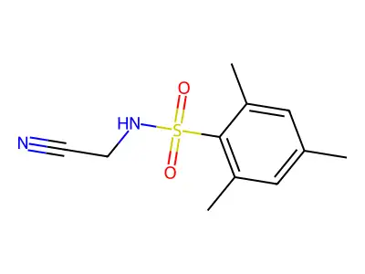N-(cyanomethyl)-2,4,6-trimethylbenzenesulfonamide structure