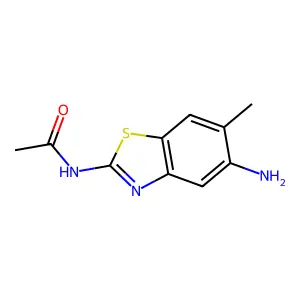 N-(5-Amino-6-methyl-benzothiazol-2-yl)-acetamide structure