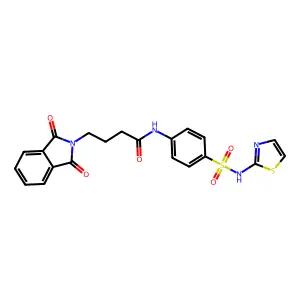 4-(1,3-dioxo-1,3-dihydro-2H-isoindol-2-yl)-N-[4-(1,3-thiazol-2-ylsulfamoyl)phenyl]butanamide structure