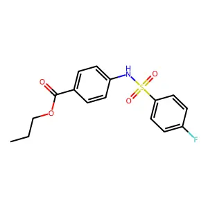 Propyl 4-[(4-fluorophenyl)sulfonylamino]benzoate structure