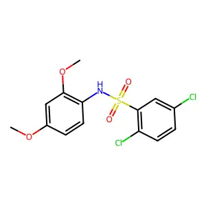 2,5-dichloro-N-(2,4-dimethoxyphenyl)benzenesulfonamide structure