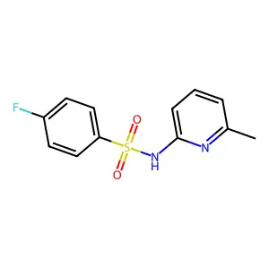 4-fluoro-N-(6-methylpyridin-2-yl)benzenesulfonamide structure