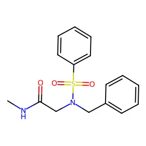 2-[benzenesulfonyl(benzyl)amino]-N-methylacetamide structure