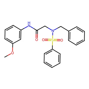 N~2~-benzyl-N-(3-methoxyphenyl)-N~2~-(phenylsulfonyl)glycinamide structure