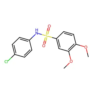 N-(4-chlorophenyl)-3,4-dimethoxybenzenesulfonamide structure