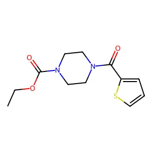 Ethyl 4-(2-thienylcarbonyl)piperazinecarboxylate structure