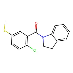 (2-Chloro-5-methylsulfanylphenyl)-(2,3-dihydroindol-1-yl)methanone structure