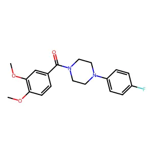 (3,4-Dimethoxyphenyl)-[4-(4-fluorophenyl)piperazin-1-yl]methanone structure