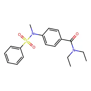 4-[benzenesulfonyl(methyl)amino]-N,N-diethylbenzamide structure