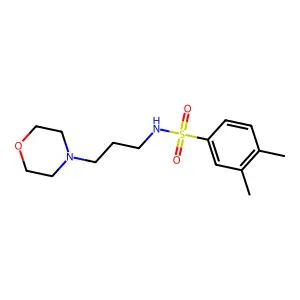 3,4-dimethyl-N-[3-(4-morpholinyl)propyl]benzenesulfonamide structure