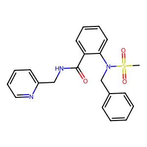 2-[benzyl(methylsulfonyl)amino]-N-(pyridin-2-ylmethyl)benzamide structure
