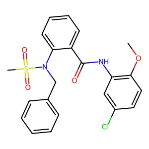 2-[benzyl(methylsulfonyl)amino]-N-(5-chloro-2-methoxyphenyl)benzamide structure