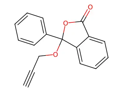 3-Phenyl-3-prop-2-ynoxy-2-benzofuran-1-one structure