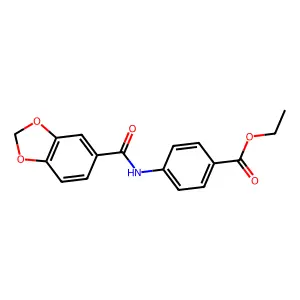 Methylenedioxybenzoyl ethyl PABA structure
