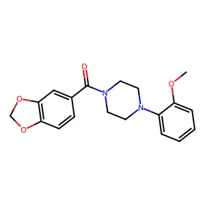 1,3-Benzodioxol-5-yl[4-(2-methoxyphenyl)piperazin-1-yl]methanone structure