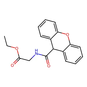 ethyl 2-(9H-xanthene-9-carbonylamino)acetate structure