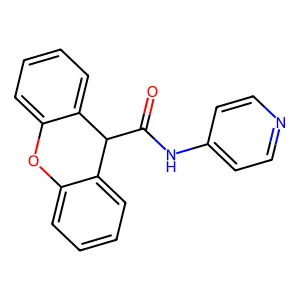 N-(pyridin-4-yl)-9H-xanthene-9-carboxamide structure