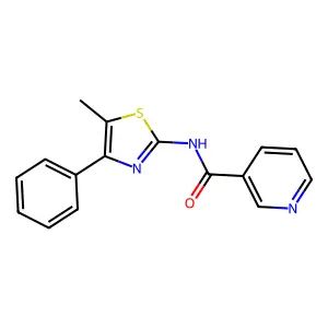 N-(5-methyl-4-phenyl-1,3-thiazol-2-yl)nicotinamide structure