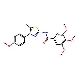 3,4,5-trimethoxy-N-[4-(4-methoxyphenyl)-5-methyl-1,3-thiazol-2-yl]benzamide structure