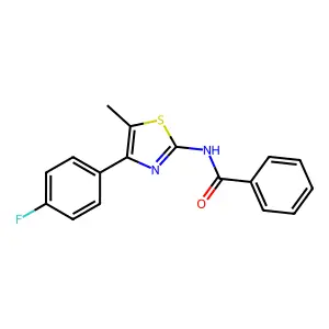 N-[4-(4-fluorophenyl)-5-methyl-1,3-thiazol-2-yl]benzamide structure