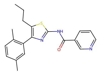 N-[4-(2,5-dimethylphenyl)-5-propyl-1,3-thiazol-2-yl]pyridine-3-carboxamide structure