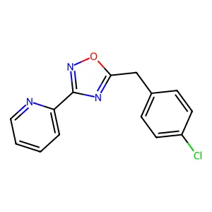5-[(4-Chlorophenyl)methyl]-3-pyridin-2-yl-1,2,4-oxadiazole structure