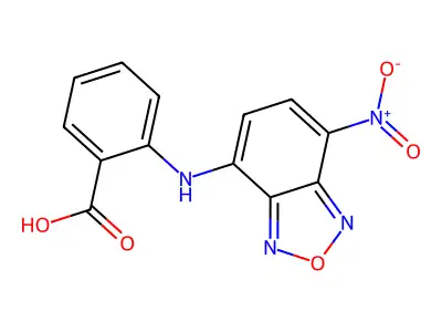 2-[(4-Nitro-2,1,3-benzoxadiazol-7-yl)amino]benzoic acid structure
