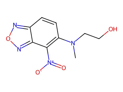 2-[Methyl(4-nitro-2,1,3-benzoxadiazol-5-yl)amino]ethanol structure