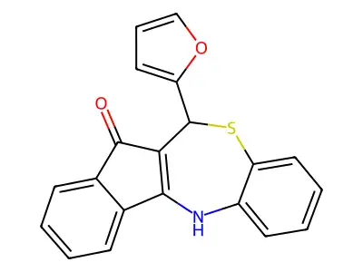 6-(2-furyl)-6H-indeno[2,1-c][1,5]benzothiazepin-7-ol structure