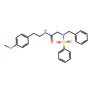 2-(N-benzylbenzenesulfonamido)-N-[2-(4-methoxyphenyl)ethyl]acetamide structure