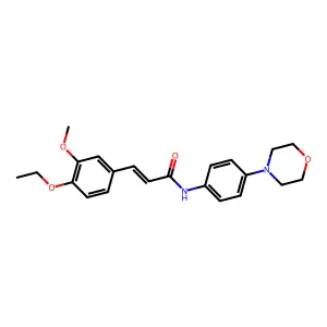 (E)-3-(4-ethoxy-3-methoxyphenyl)-N-(4-morpholinophenyl)acrylamide structure
