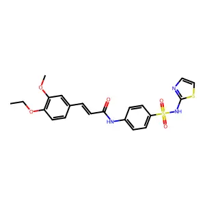 3-(4-Ethoxy-3-methoxy-phenyl)-N-[4-(thiazol-2-ylsulfamoyl)-phenyl]-acrylamide structure