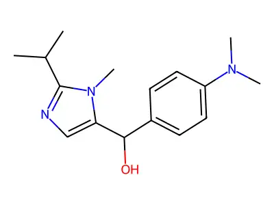 [4-(dimethylamino)phenyl][1-methyl-2-(propan-2-yl)-1H-imidazol-5-yl]methanol structure