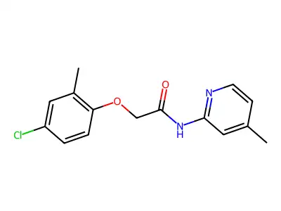 2-(4-chloro-2-methylphenoxy)-N-(4-methylpyridin-2-yl)acetamide structure