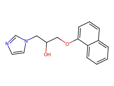 I+/--[(1-Naphthalenyloxy)methyl]-1H-imidazole-1-ethanol structure