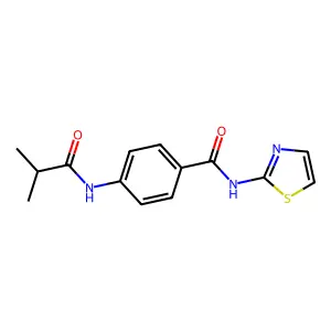4-Isobutyrylamino-N-thiazol-2-yl-benzamide structure