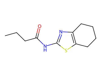 N-(4,5,6,7-tetrahydro-1,3-benzothiazol-2-yl)butanamide structure