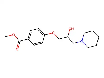 Methyl 4-(2-hydroxy-3-(piperidin-1-yl)propoxy)benzoate structure